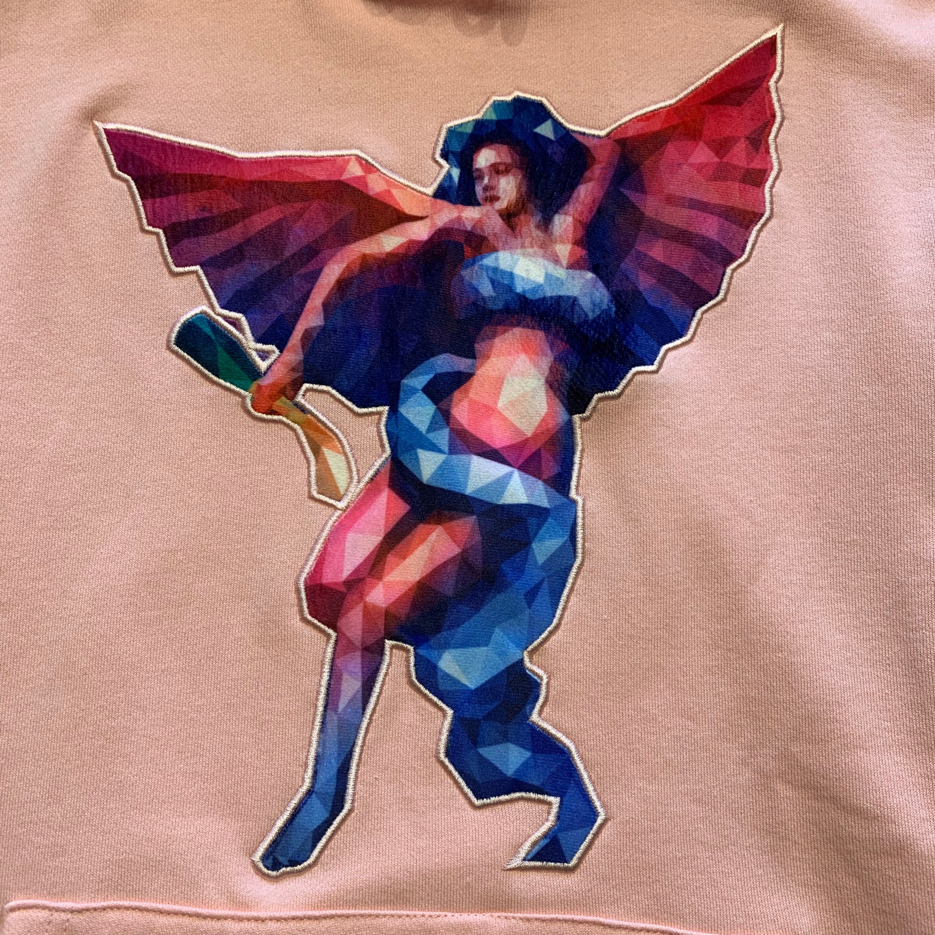 Men's Twisted Angel Pink Hoodie