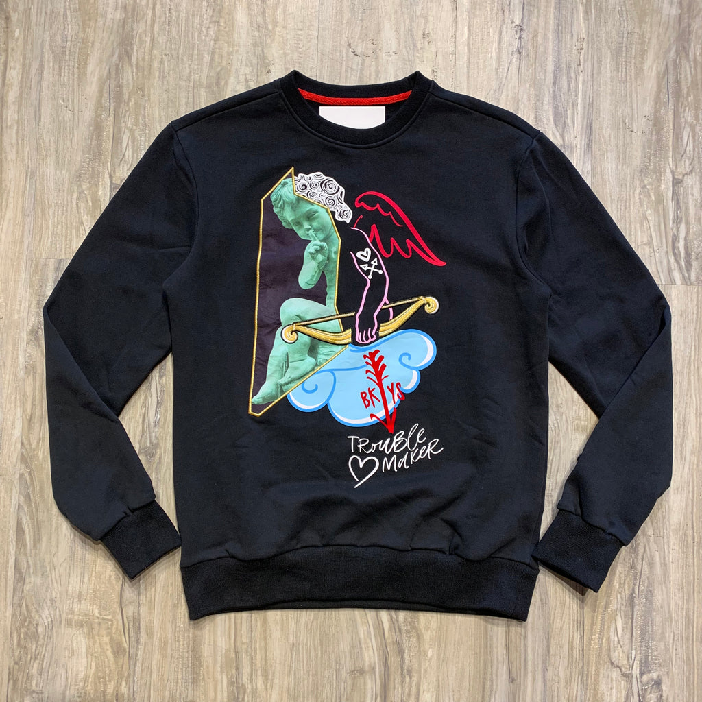 Men's Trouble Maker Black Sweater