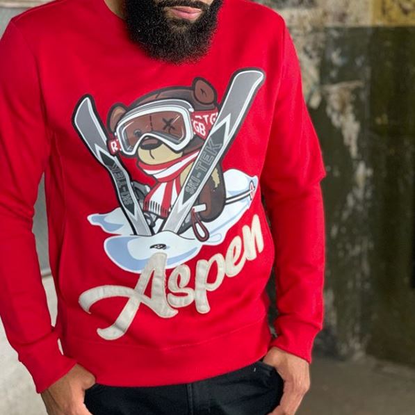 Men's Teddy in Aspen Red Sweater