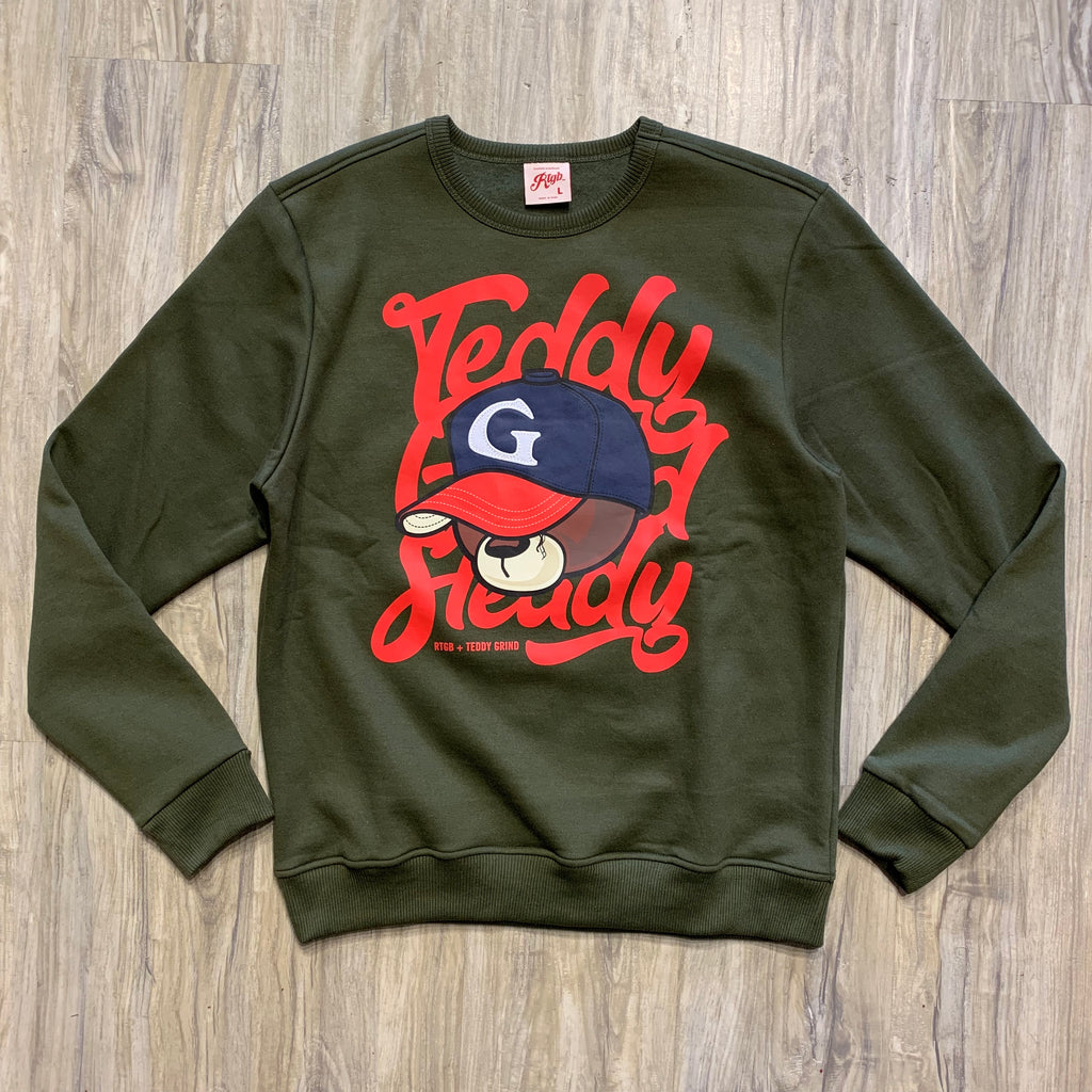 Men's Teddy Grind Steady Olive Sweater